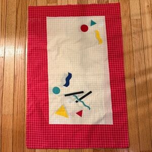 VTG Colorful 80s Retro Geometric Patterned Pillowcase dopamine